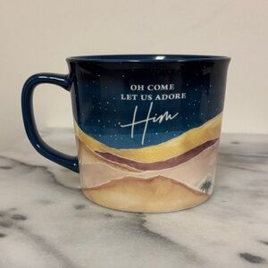 Blue and Gold Mug - Christmas Design